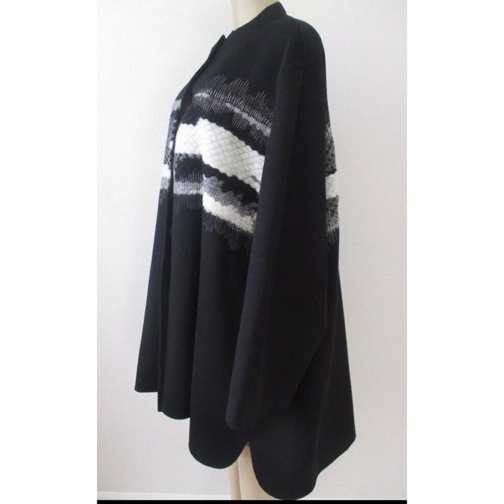 MARLA WYNNE WOOL BLEND EMBROIDERY TOPPER LONG SLEEVE COAT SIZE M - Picture 7 of 11